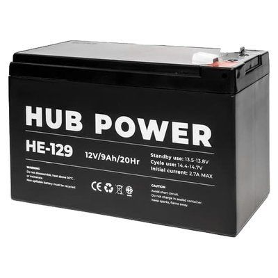 Hub Power HE-129 12V 9AH Акумуляторна батарея 99-00020941 фото