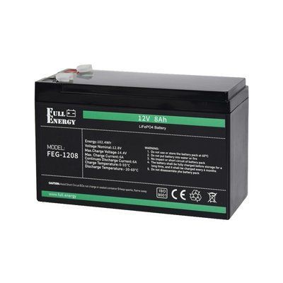 Full Energy FEG-128 12В 8.5А&bull;г Літієва акумуляторна батарея 99-00016713 фото