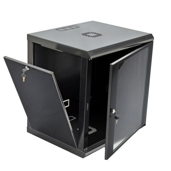 19"12U Шафа, 600x500x640мм (Ш*Г*В), економ,акрилове скло, чорна 99-00009653 фото