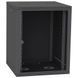 IPCOM 15U 600x600 Шафа телекомунікаційна двері скло (чорна) 99-00017729 фото 1
