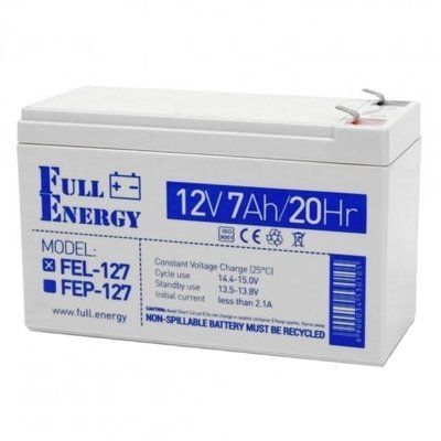 Full Energy FEL-127 7А&bull;г 12В гелева Свинцево-кислотна акумуляторна батарея 99-00008454 фото