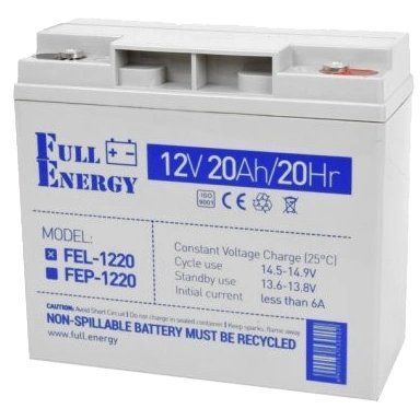 Full Energy FEL-1220 20А&bull;г 12В гелева Свинцево-кислотна акумуляторна батарея 99-00009117 фото