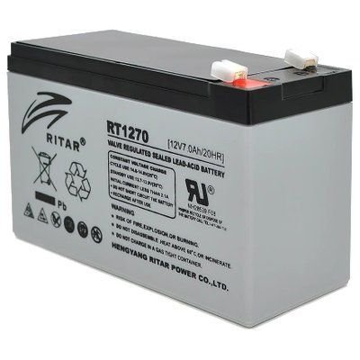 RITAR RT1270 7А&bull;г 12В Свинцево-кислотна акумуляторна батарея 99-00022388 фото