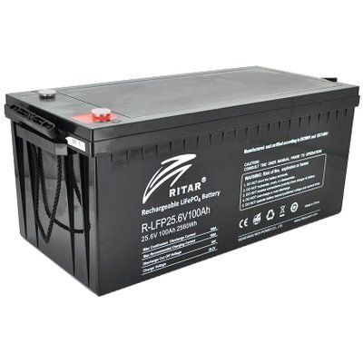 Ritar R-LFP25.6V100Ah 25.6В 2.56кВт&bull;год 100А Літієва акумуляторна батарея 99-00023410 фото