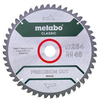 Metabo "precision cut wood - classic" (628061000) Пильний диск 254x30, Z48 WZ 5&deg;neg. 99-00015425 фото