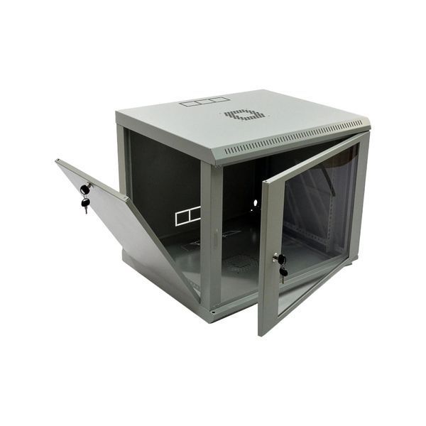 9U Шафа 19" , 600x500x507мм (Ш*Г*В), економ, акрилове скло, сіра 99-00007976 фото