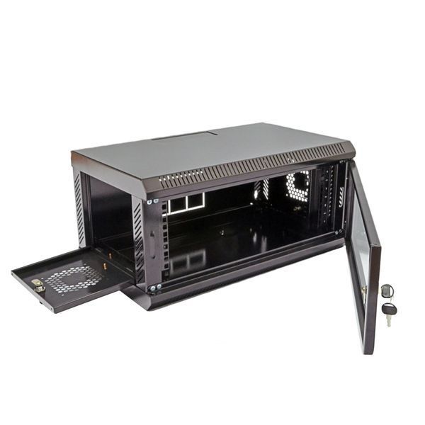 Шкаф 4U, 530х400х300 мм, акрилове скло, чорний(5404B) 99-00008051 фото