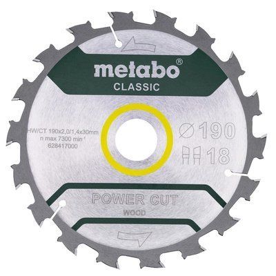 Metabo "power cut wood - professional" (628417000) Пильний диск 190x30, Z18 WZ 5&deg; /B 99-00015429 фото